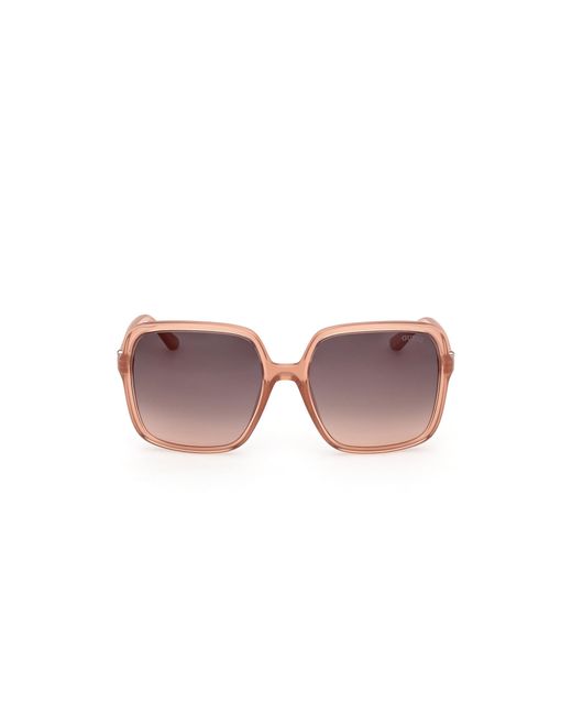 Guess Black Gu00280 44B Sunglasses Injected Smoke Squared Normal