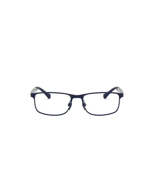 Emporio Armani Black Ea1112 3131 Optical Frames Metal Squared for men