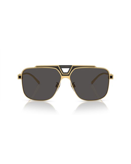 Dolce & Gabbana Black Dg2256 133487 Sunglasses Metal Squared for men