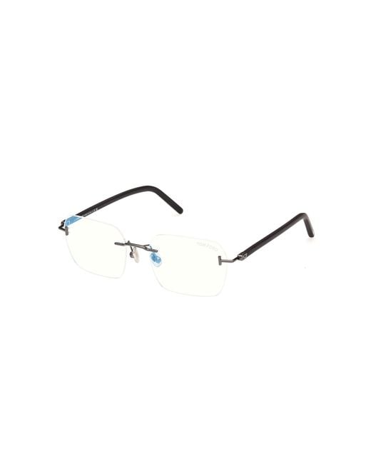 Tom Ford Black Ft5934-B 012 Optical Frames Metal Squared Normal for men