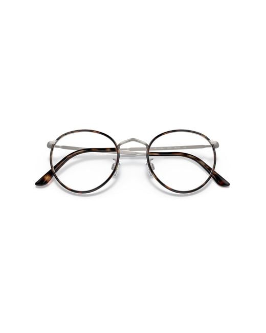 Giorgio Armani Black Ar 112Mj 3003 Optical Frames Metal Transparent Round Normal for men