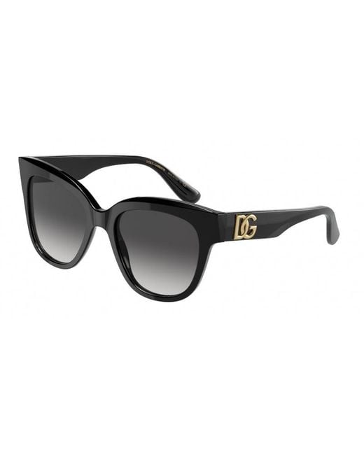 Dolce & Gabbana Black Dg4407 501/8G Sunglasses Plastic Butterfly Normal Nuanced
