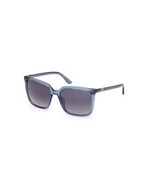 Guess Black Gu00258 90B Sunglasses Injected Smoke Squared Normal