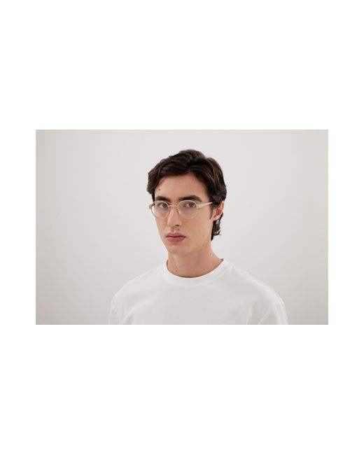 Gucci Black Gg1855O 001 Optical Frames Metal Transparent Round for men