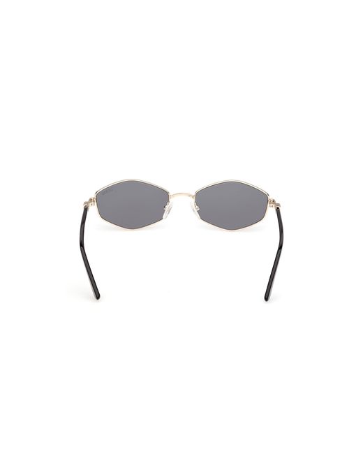 Guess Black Gu00289 32A Sunglasses Metal Smoke Geometric Normal