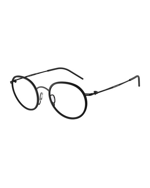 Giorgio Armani Black Ar5155 3001 Optical Frames Metal Round Normal for men