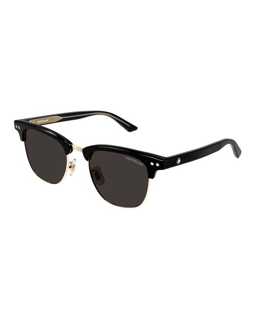 Montblanc Black Mb0382S 001 Sunglasses Acetate Squared for men