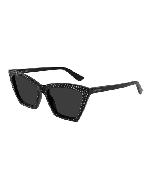 McQueen Black Am0536S 005 Sunglasses Acetate Cat Eye