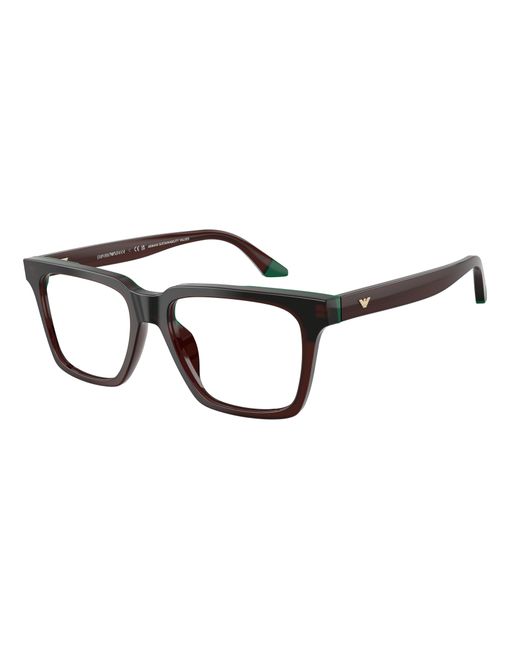 Emporio Armani Black Ea3272U 6315 Optical Frames Acetate Squared Normal for men