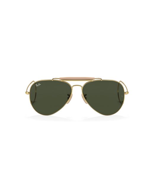 Ray-Ban Green Rb3030 Outdoorsman I Aviator Sunglasses