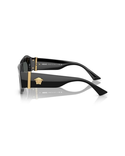 Versace Black Ve4477U Gb1/87 Sunglasses Acetate Geometric Normal