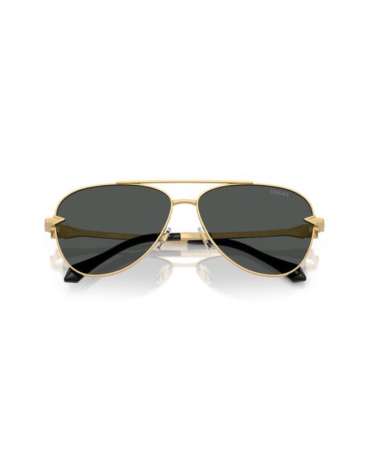 Versace Black Ve2283 100287 Sunglasses Metal Pilot Normal for men