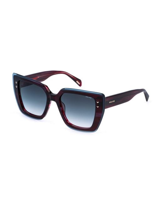 Police Black Splr98 Daydream 2 0P60 Sunglasses Acetate Butterfly Normal Nuanced