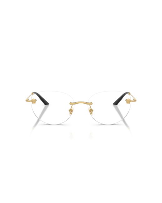 Versace Black Ve1305 1412 Optical Frames Metal Round Normal
