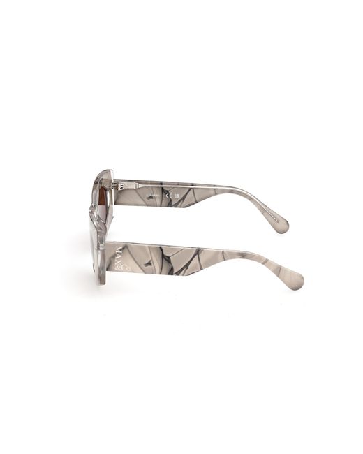 MAX&Co. Black Mo0131 57E Sunglasses Injected Geometric Normal