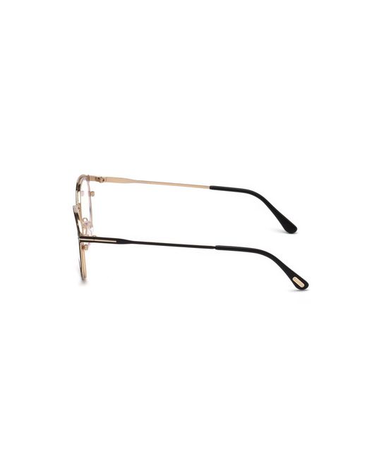 Tom Ford Black Ft5528-B 001 Optical Frames Metal Round Normal