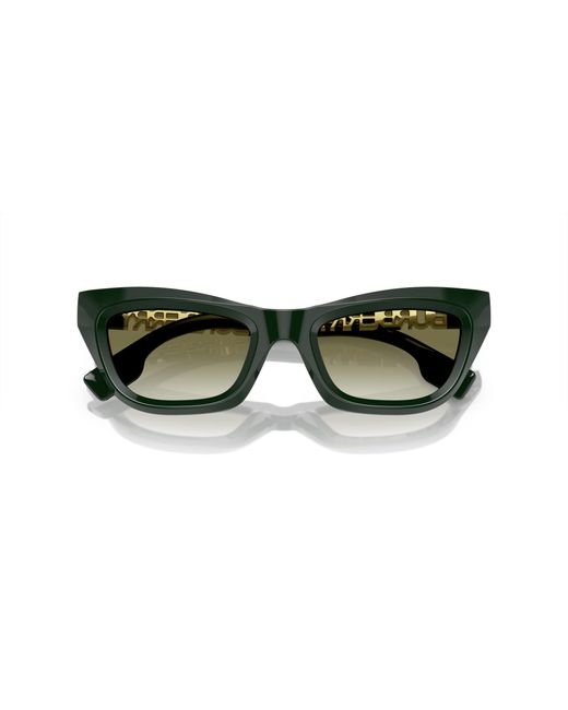 Burberry Green Be4409 40388E Sunglasses Acetate Cat Eye Normal Shaded