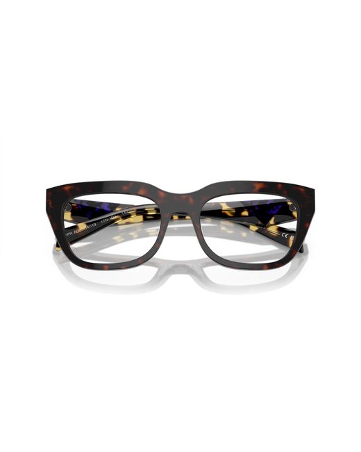 Prada Black Pr A06V 17N1O1 Optical Frames Acetate Transparent Geometric Normal