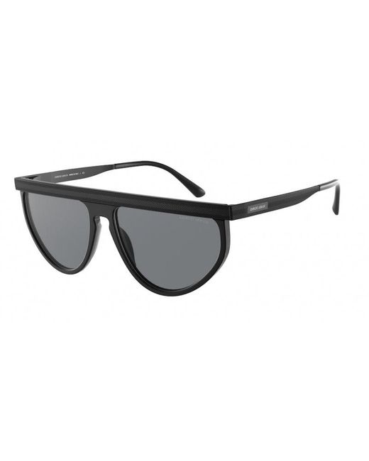 Giorgio Armani Black Ar6117 300187 Sunglasses Metal Round for men