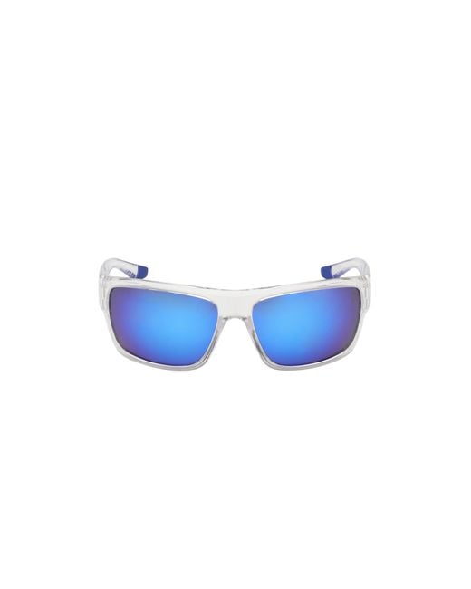 Timberland Blue Tb00067 26D Sunglasses Injected Smoke Squared Polarized for men
