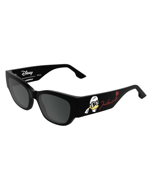 Karl Lagerfeld Black Klj6168Snd 001 Sunglasses Bio-Inject Smoke Geometric Normal
