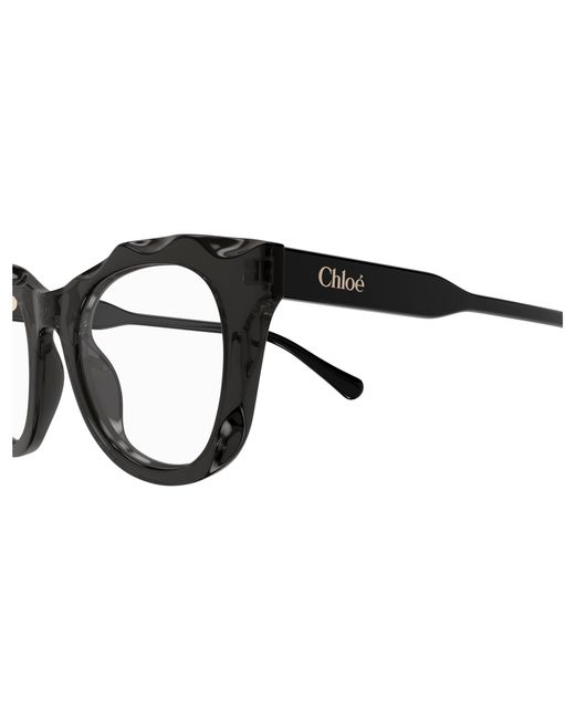 Chloé Black Ch0296O 001 Optical Frames Acetate Transparent Round