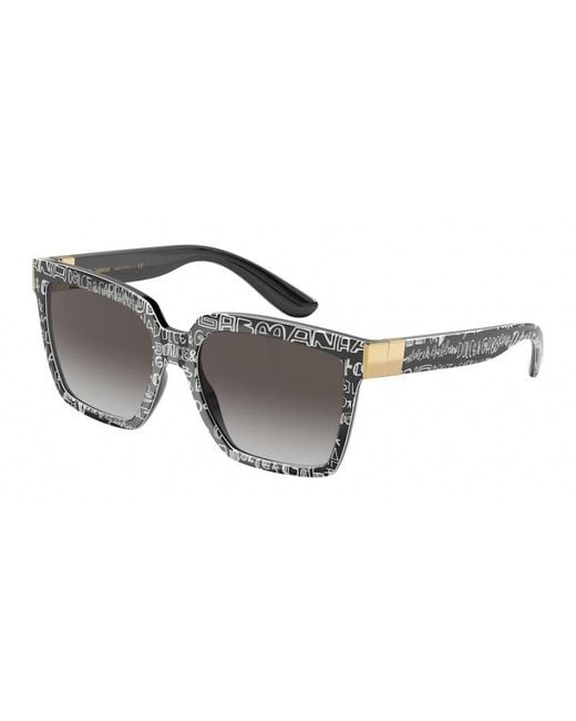 Dolce & Gabbana Black Dg6165 33138G Sunglasses Plastic/ Squared Normal Nuanced
