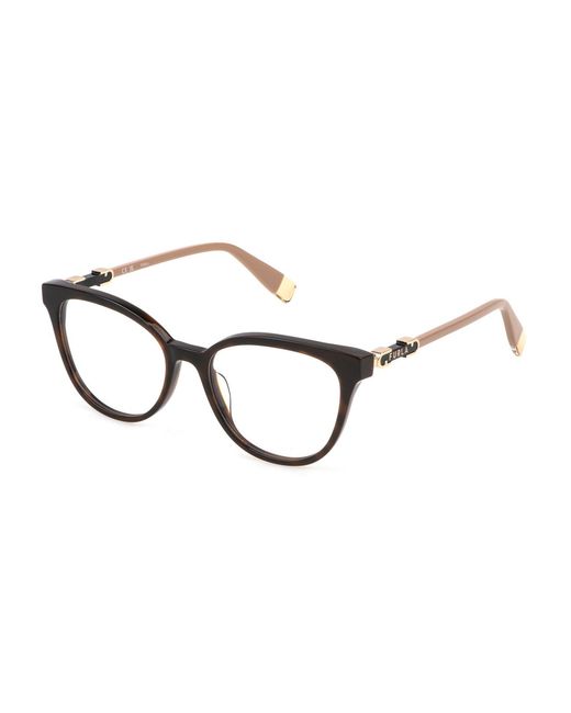 Furla Black Vfu832 752 Optical Frames Acetate Butterfly