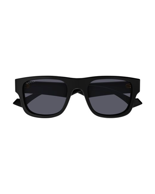 Gucci Black Gg1427S 001 Sunglasses Acetate Squared Normal for men