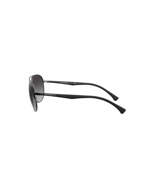 Emporio Armani Black Ea2096 331611 Sunglasses Metal Pilot Nuanced for men