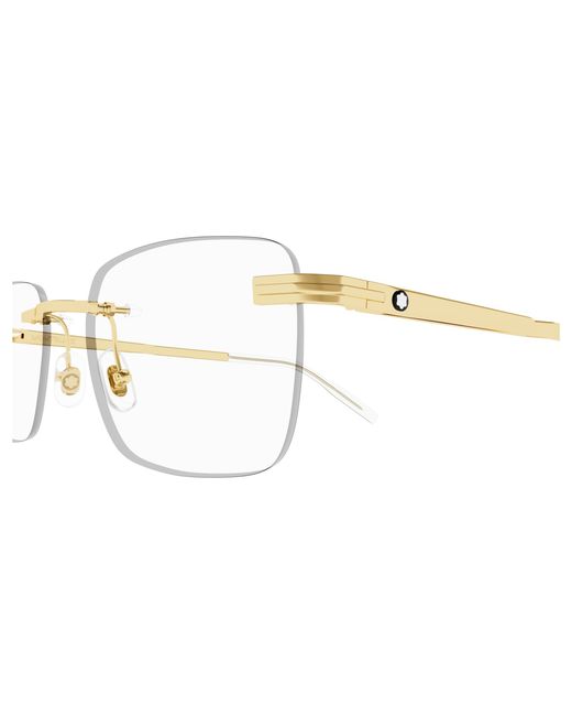 Montblanc Black Mb0279O 002 Optical Frames Metal Squared for men
