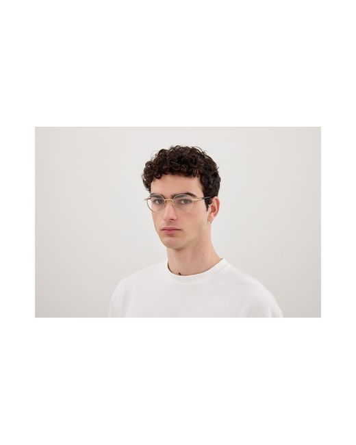 Gucci Black Gg1963O 002 Optical Frames Metal Transparent Round for men