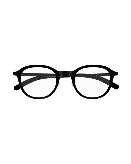 Montblanc Black Mb0419Oj 001 Optical Frames Transparent Round for men