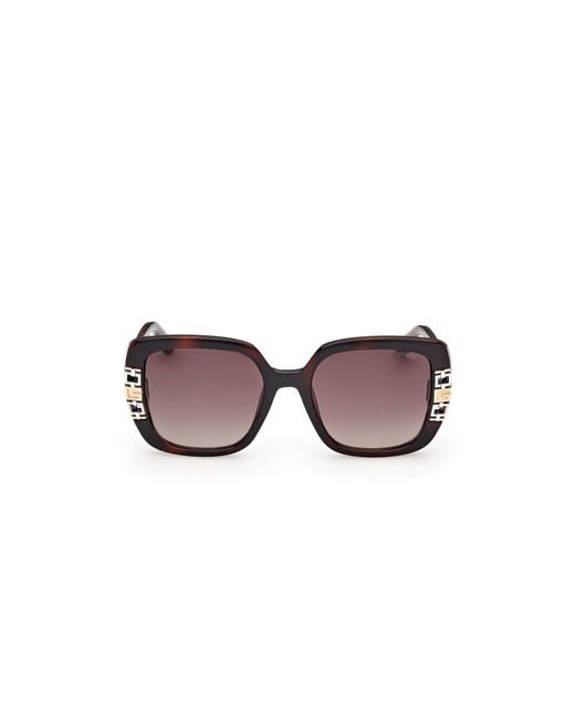 Guess Black Gu00294 52F Sunglasses Injected Squared Normal