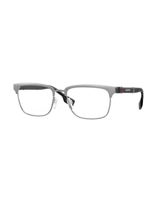 Burberry Black Be1348 1008 Optical Frames Metal Squared for men