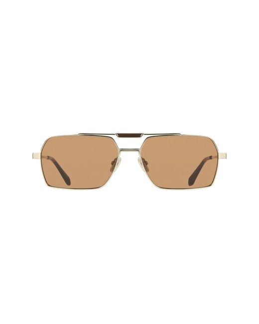 Ferragamo Black Sf332S 745 Sunglasses Titanium Squared Normal for men