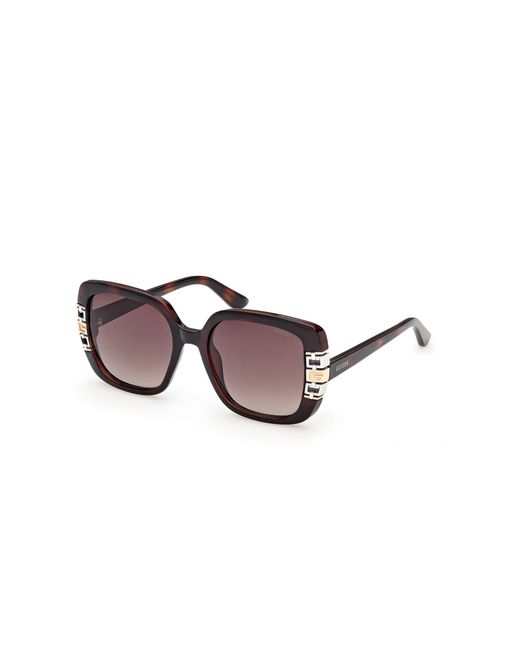 Guess Black Gu00294 52F Sunglasses Injected Squared Normal