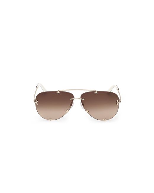 Emilio Pucci Black Ep0236 32F Sunglasses Metal Pilot Normal