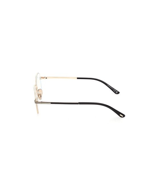 Tom Ford Black Ft6127-B 028 Optical Frames Metal Round Normal for men