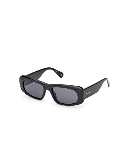MAX&Co. Black Mo0142 01A Sunglasses Injected Smoke Squared Normal