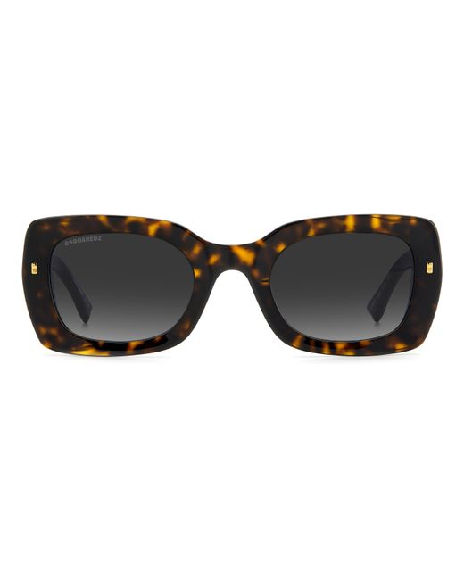 DSquared² Black D2 0061/S 086/9O Sunglasses Acetate Geometric Shaded for men