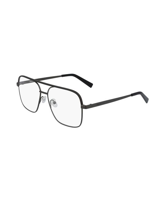 Ferragamo Black Sf2199L 43032 037 Optical Frames Metal Squared for men