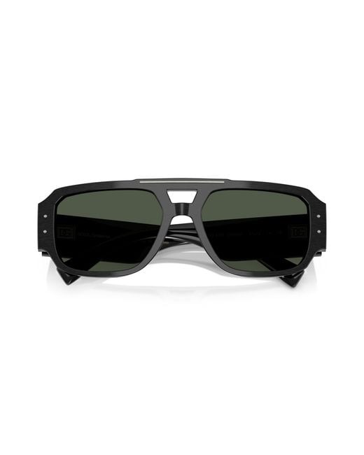 Dolce & Gabbana Black Dg4482 28209A Sunglasses Acetate Pilot Polarized for men