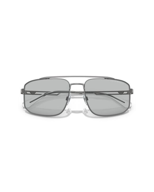 Emporio Armani Black Ea2139 300387 Sunglasses Metal Squared Normal for men