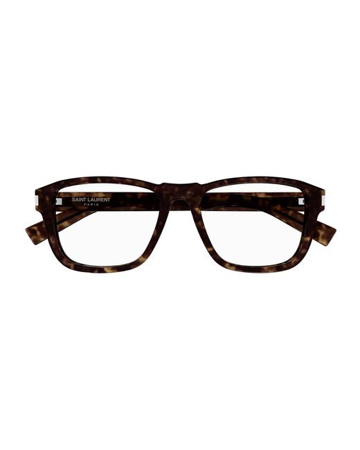 Saint Laurent Black Sl 710 Opt 002 Optical Frames Acetate Transparent Squared for men