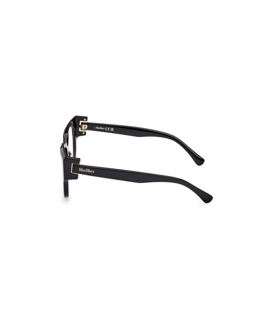 Max Mara Black Mm5183 001 Optical Frames Acetate Round Normal