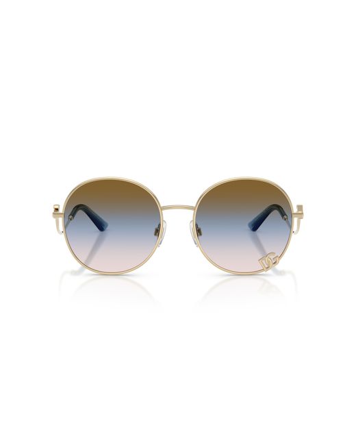 Dolce & Gabbana Black Dg2324 488/U6 Sunglasses Metal Round Normal Nuanced