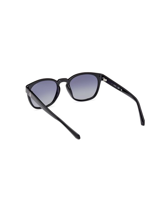 Guess Black Gu00083-H 01D Sunglasses Injected Round Polarized for men