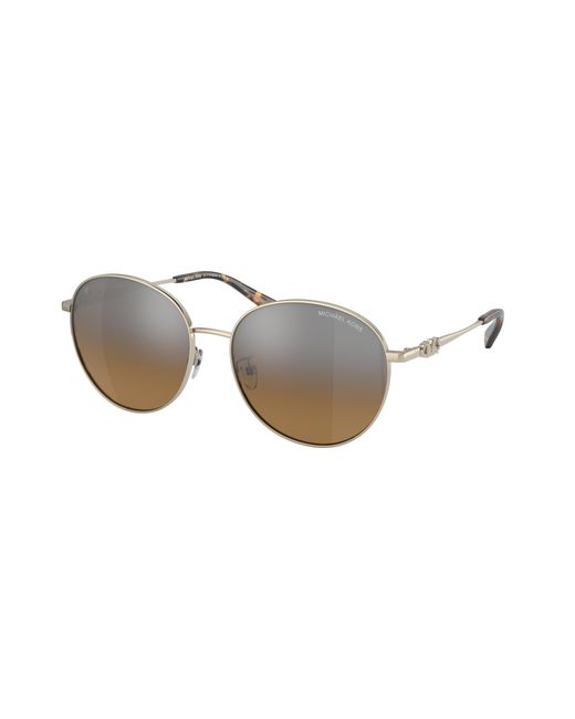 Michael Kors Black Mk1119 Alpine 101484 Sunglasses Metal Round Polarized Mirror