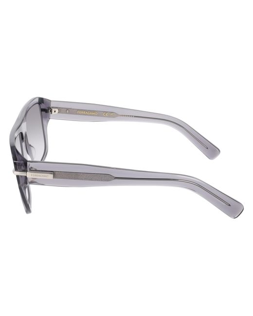 Ferragamo Black Sf2078Slbi 020 Sunglasses Acetate Squared Normal Shaded for men